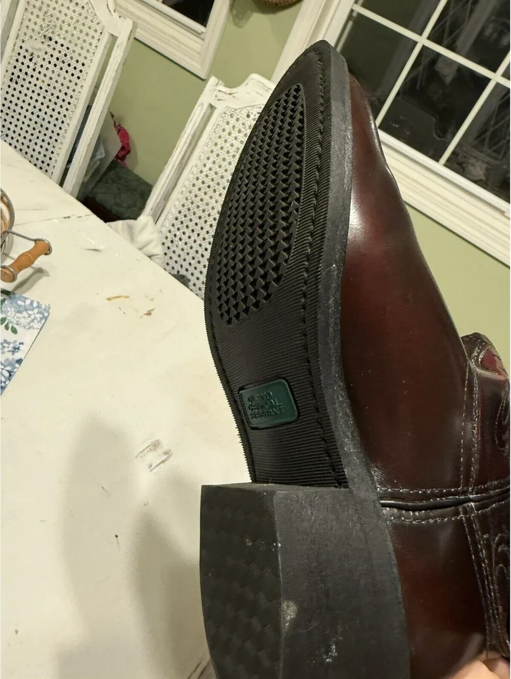 JB Dillion Burgundy Leather Cowboy Boots Mens 7D. New without Box